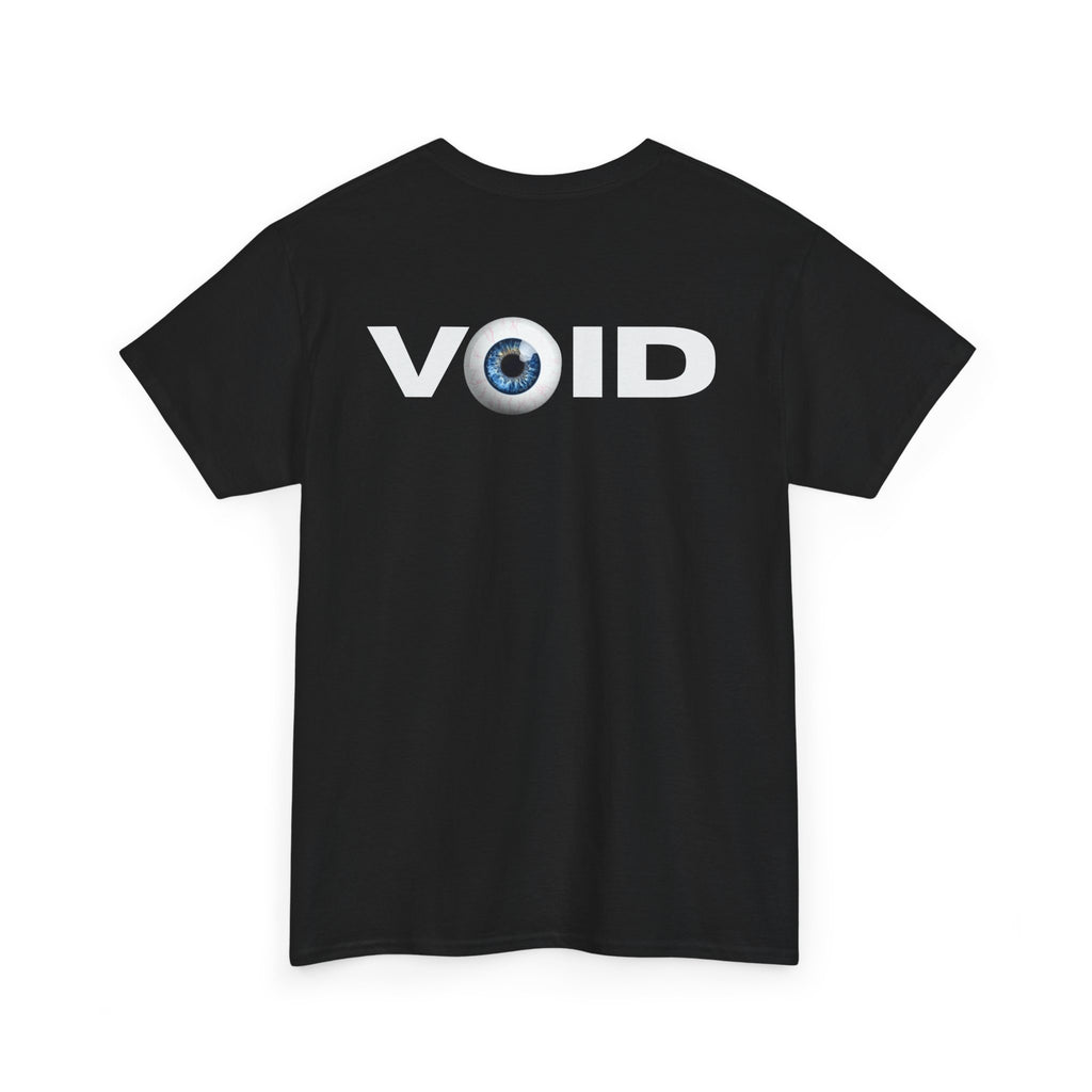 Void Logo T-Shirt — Minimal Black Tee with Eye Graphic (Front & Back)