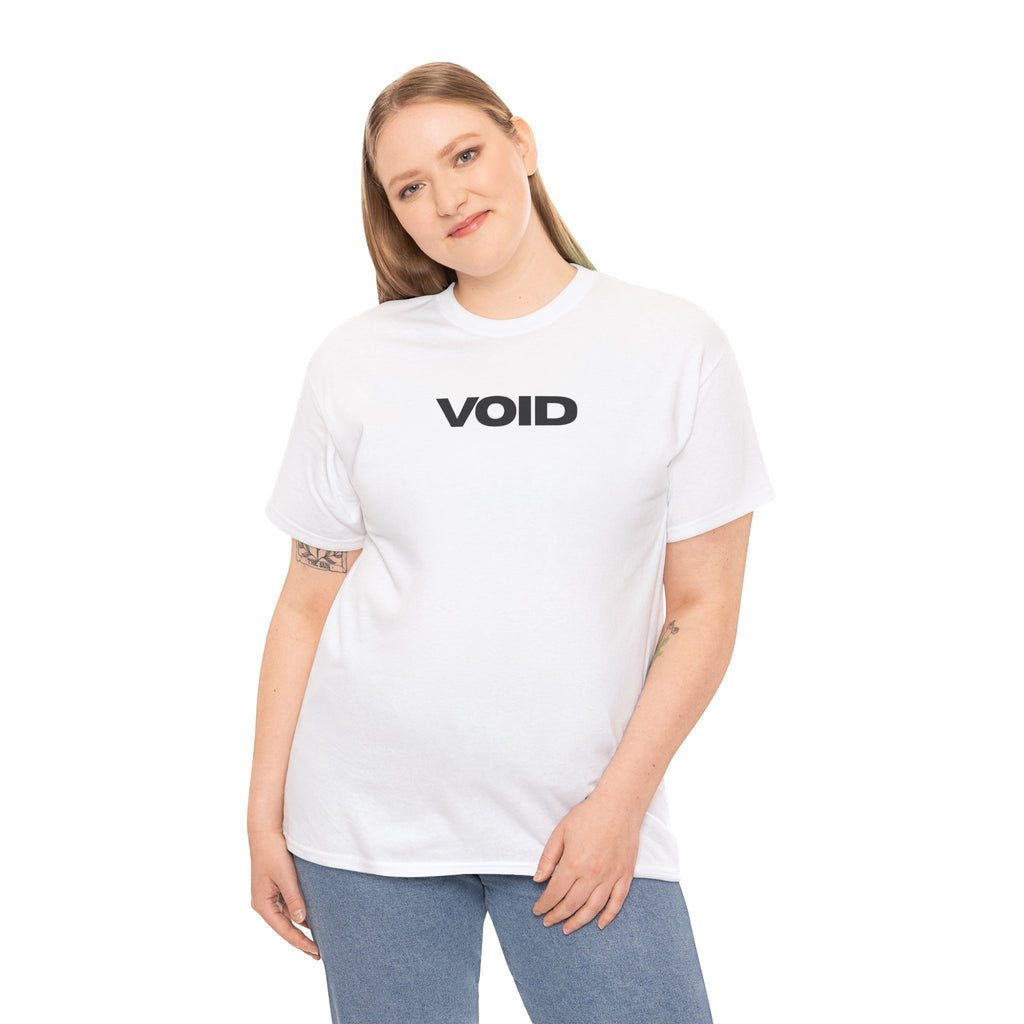 Void Resistance Graphic Tee — Minimal Front Logo & Sunset Back Print
