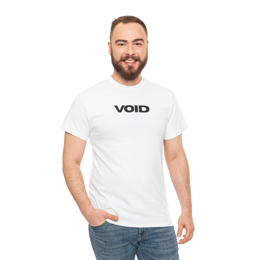 Void Resistance Graphic Tee — Minimal Front Logo & Sunset Back Print