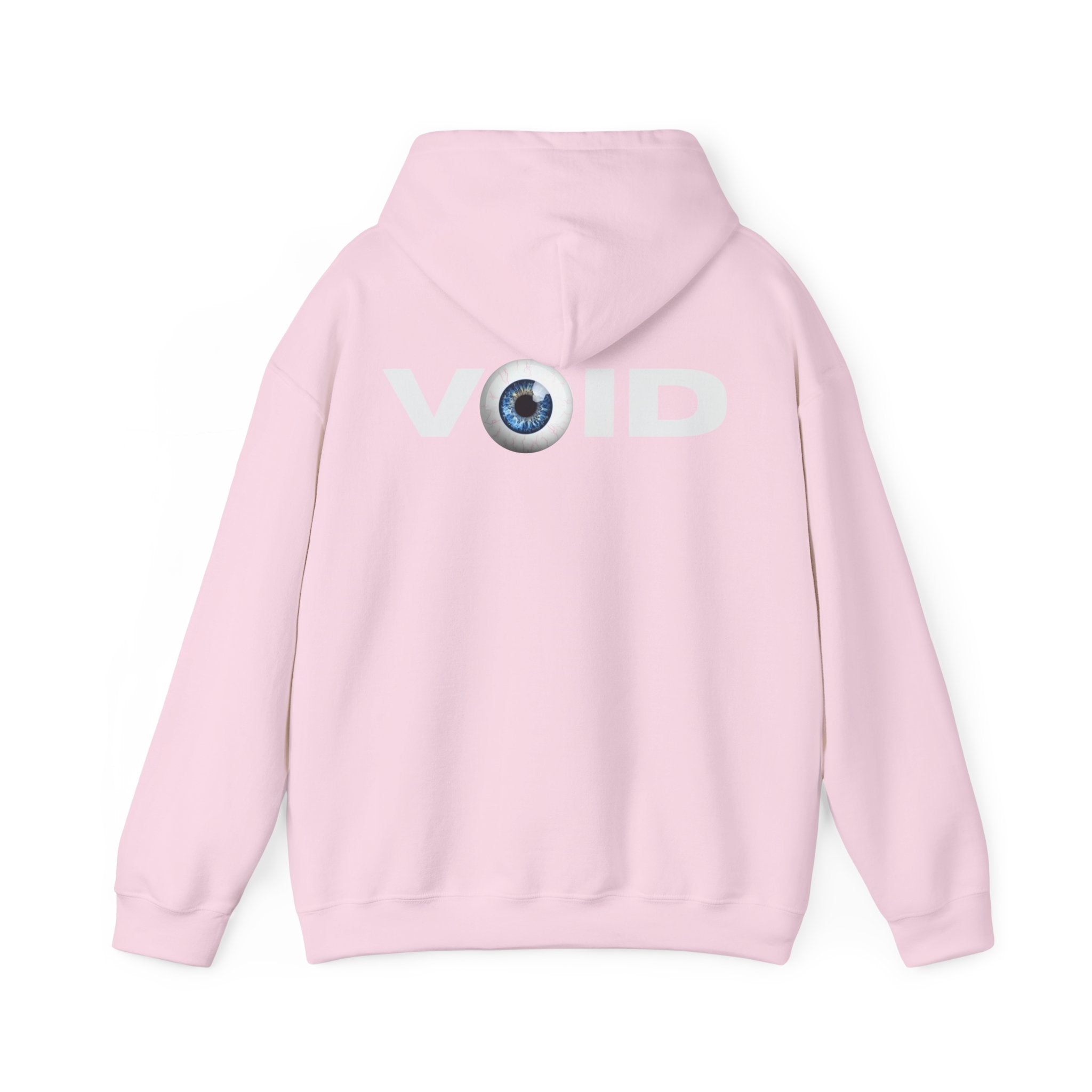 Void Eye Hoodie — Minimalist Graphic Pullover with 'VOID' Text and Eye Back Print