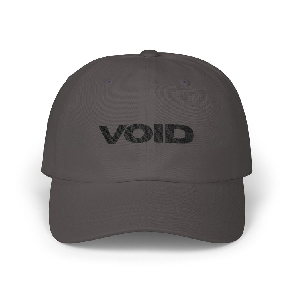 VOID Embroidered Dad Cap — Minimalist White Baseball Hat