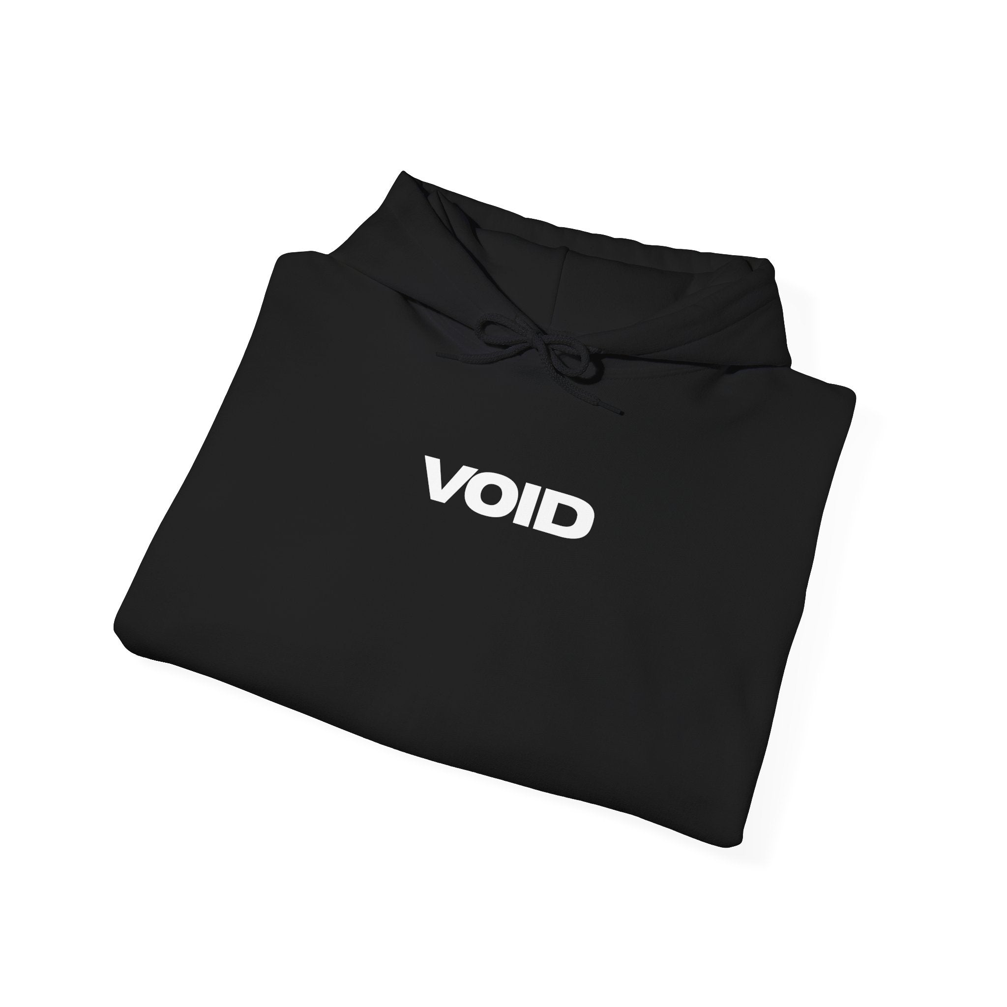 Void Graphic Hoodie — “VOID” Front Logo & “Resist the Void” Back Black Pullover