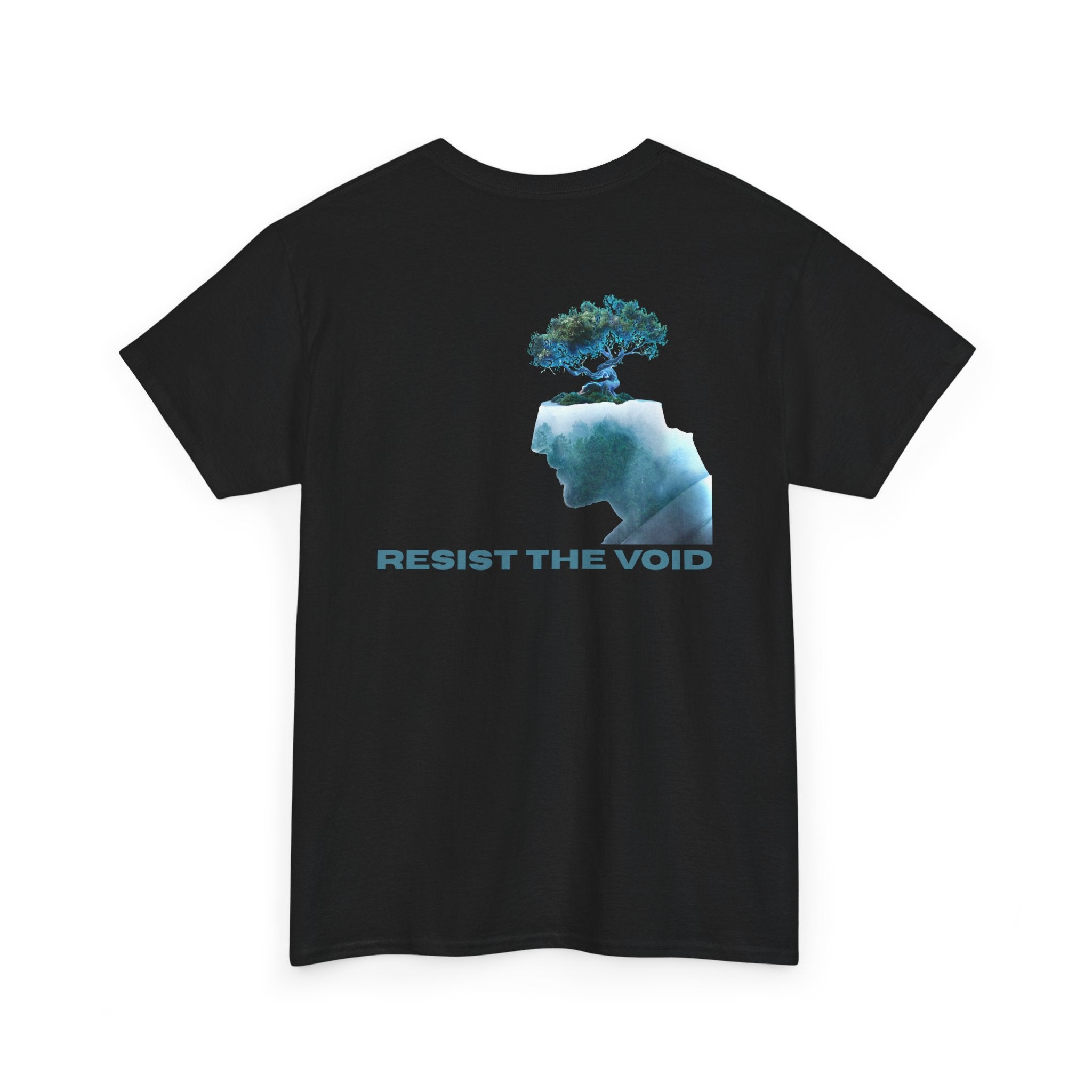 Void Graphic Tee — "Resist the Void" Nature Skull Backprint