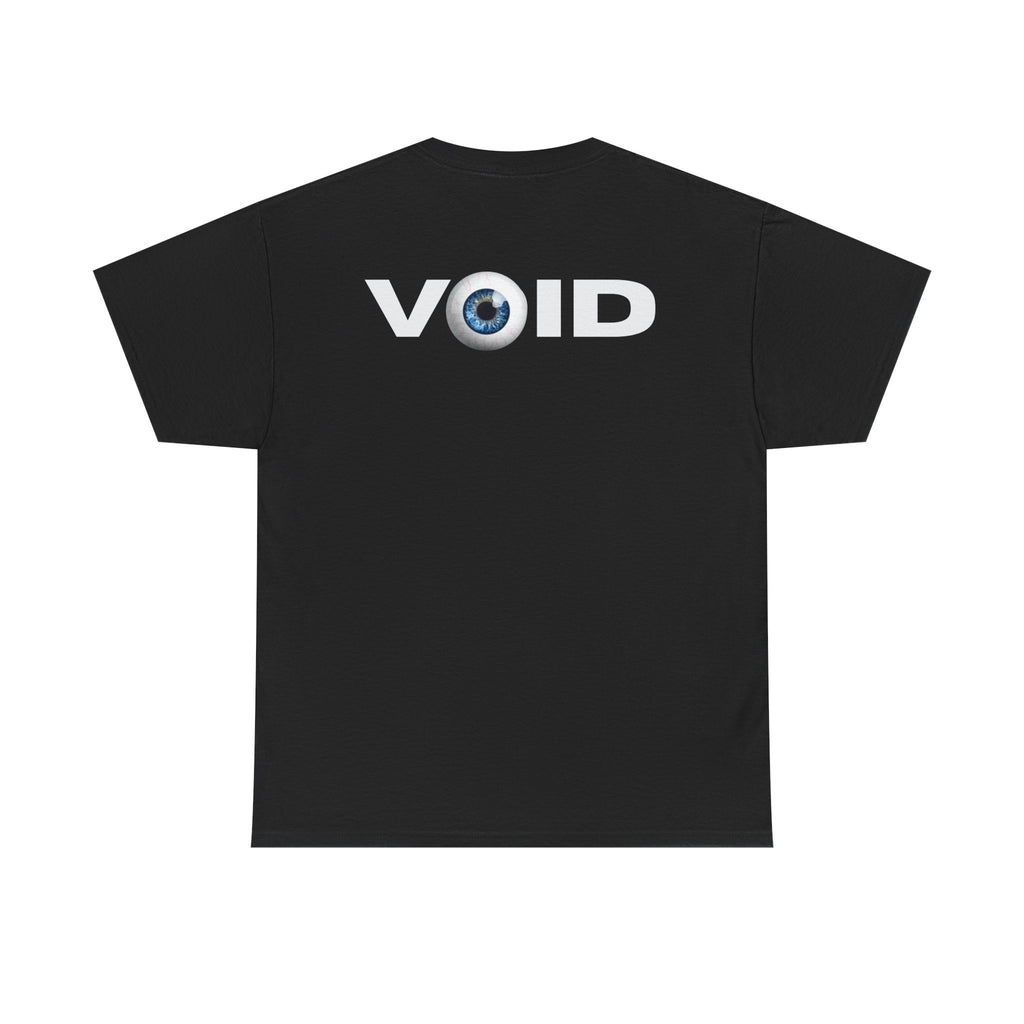 Void Logo T-Shirt — Minimal Black Tee with Eye Graphic (Front & Back)