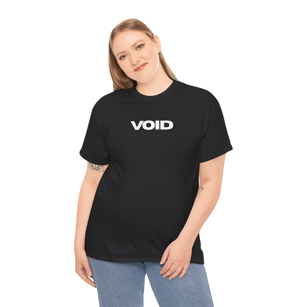 Void Logo T-Shirt — Minimal Black Tee with Eye Graphic (Front & Back)