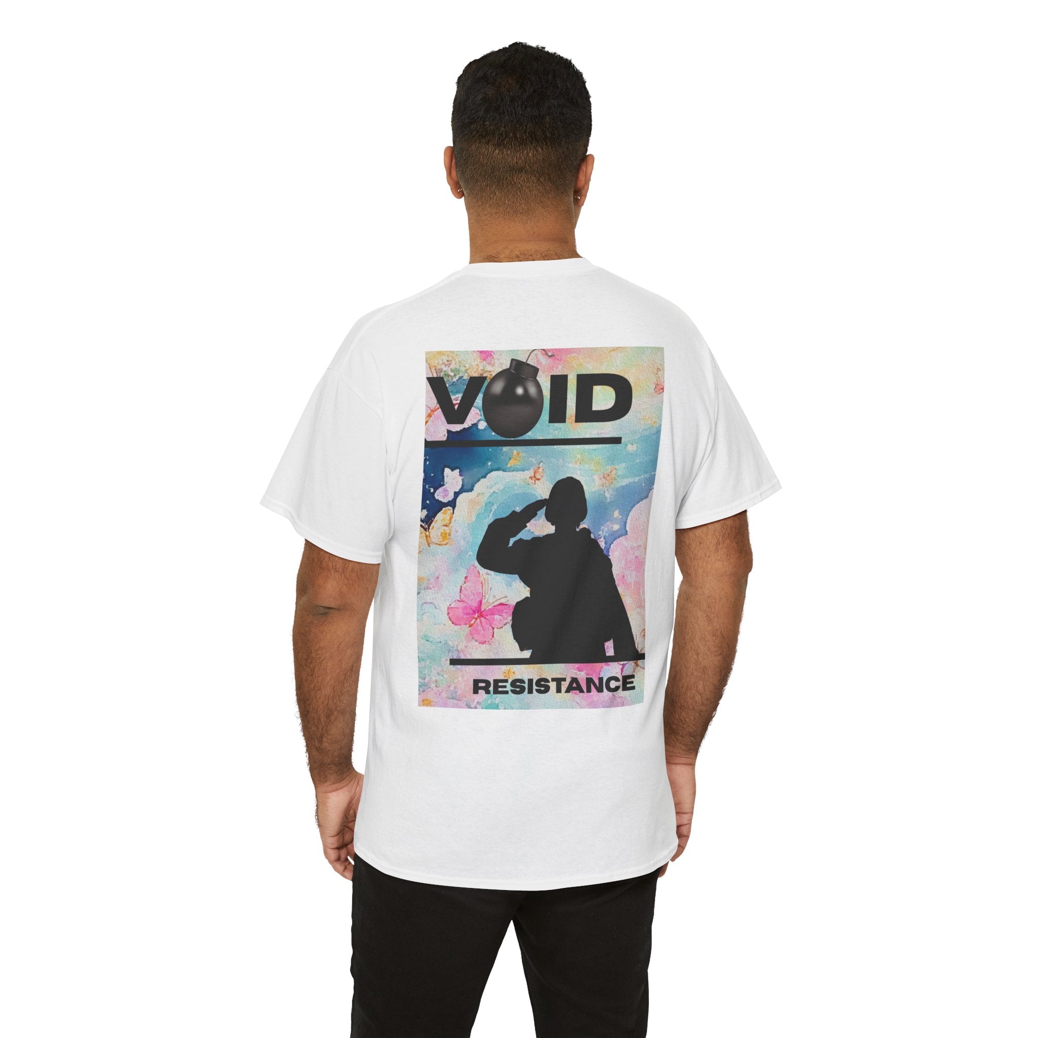 Void Resistance Tee — Graphic Back Print Vintage Poster T-Shirt