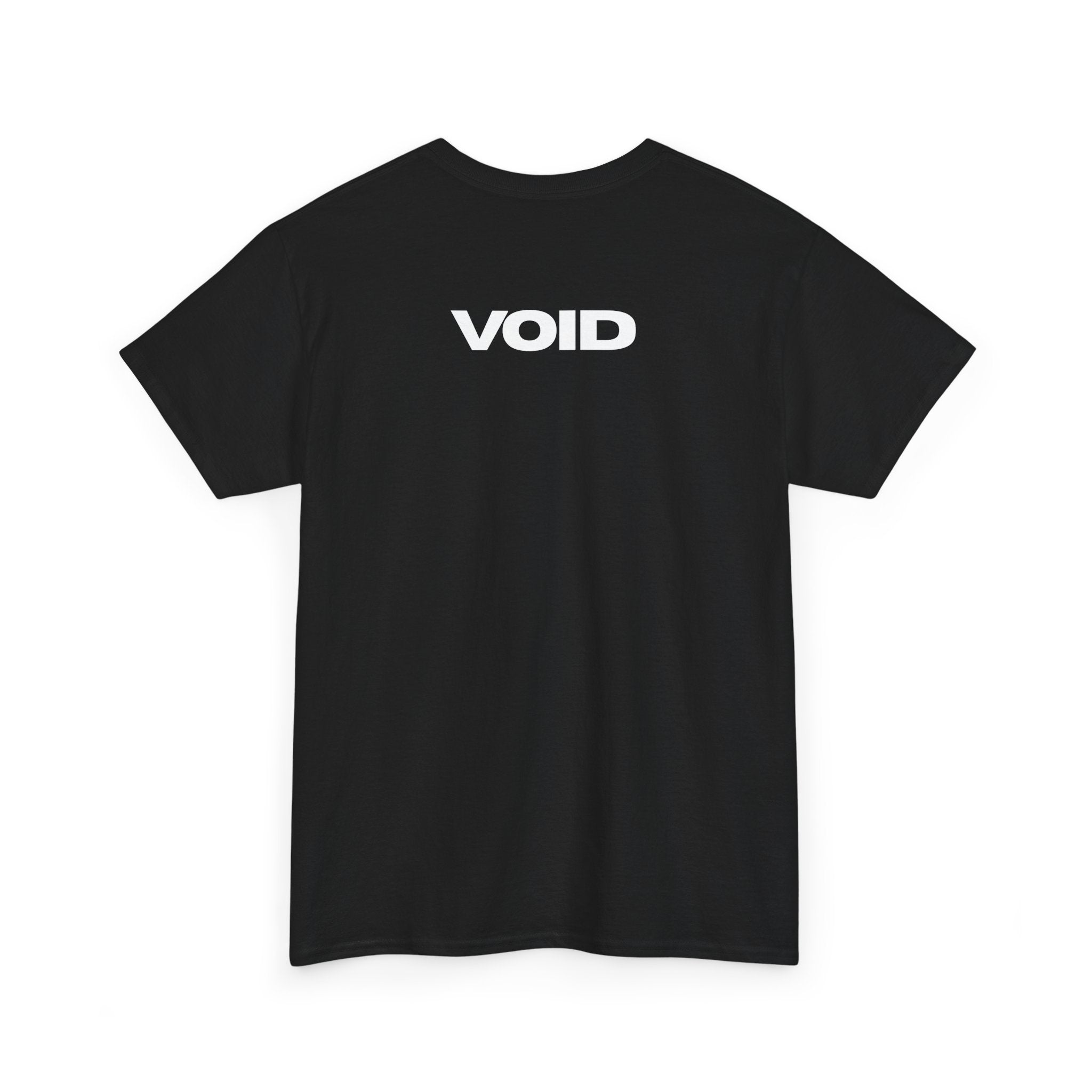 VOID Graphic Tee - Minimalist Black T-Shirt with Bold White Text