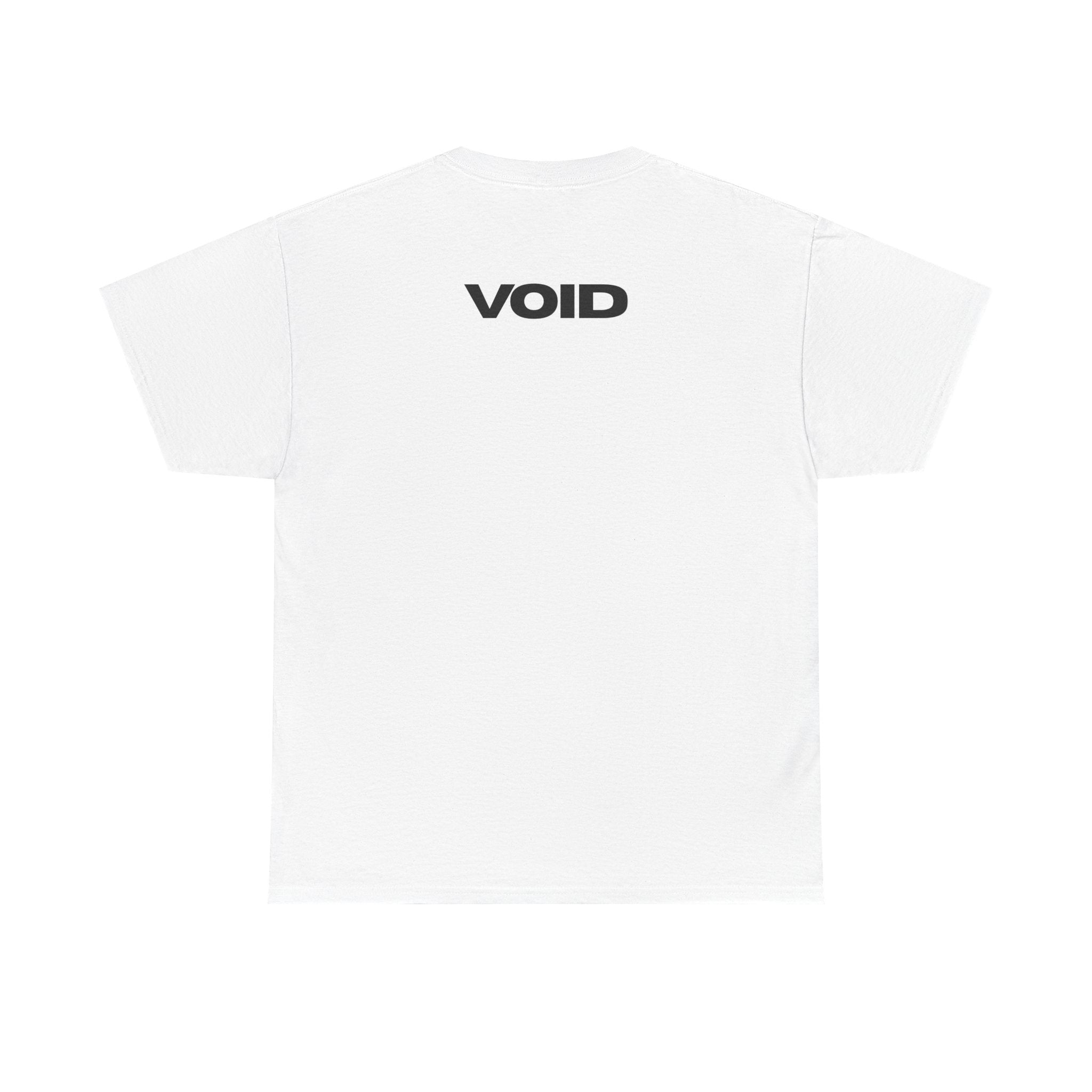 VOID Minimalist Graphic Tee — Simple Black Text Logo T-Shirt