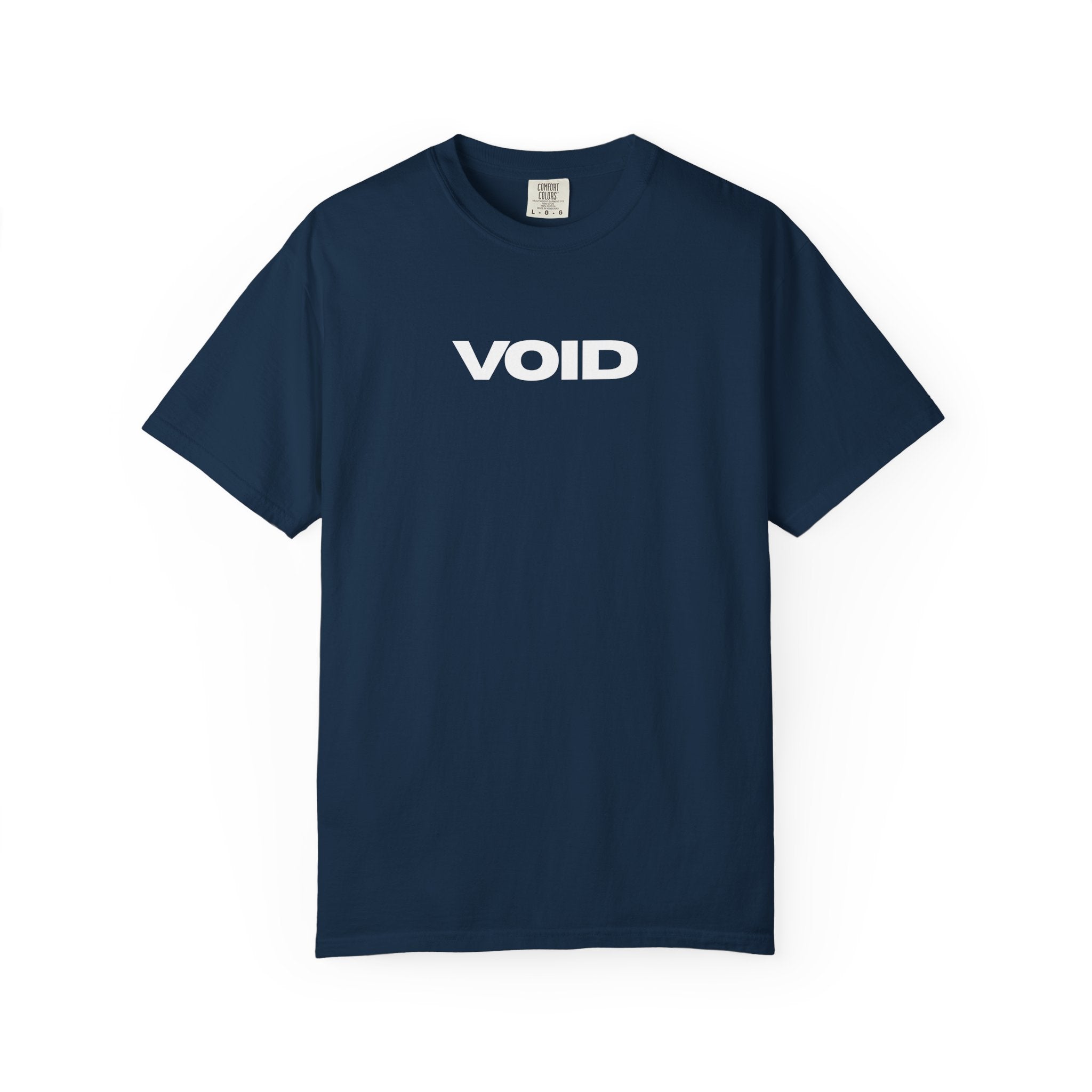 Void Graphic T-Shirt — Minimal Front Logo & Root Illustration Back