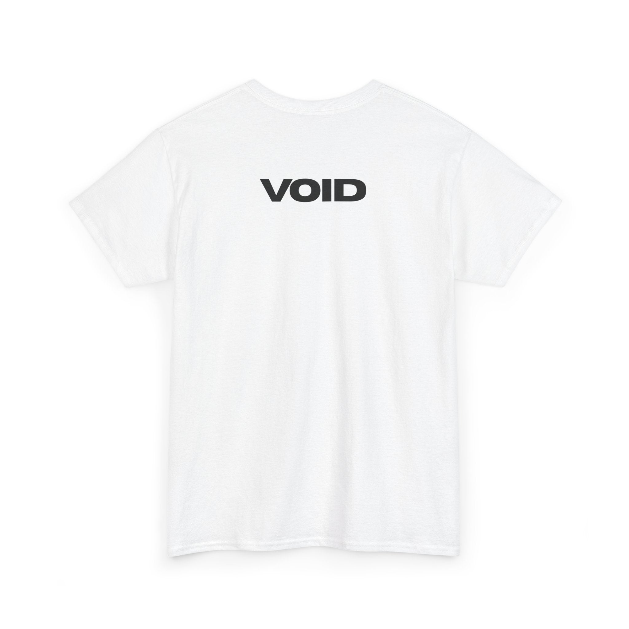 VOID Minimalist Graphic Tee — Simple Black Text Logo T-Shirt