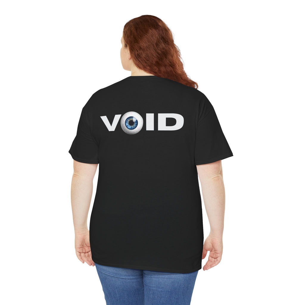 Void Logo T-Shirt — Minimal Black Tee with Eye Graphic (Front & Back)